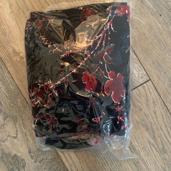 NWT TRUTH + STYLE PRINTED WOVEN FULL LENGTH PANTS BLACK MULTI XXS - Picture 6 of 6